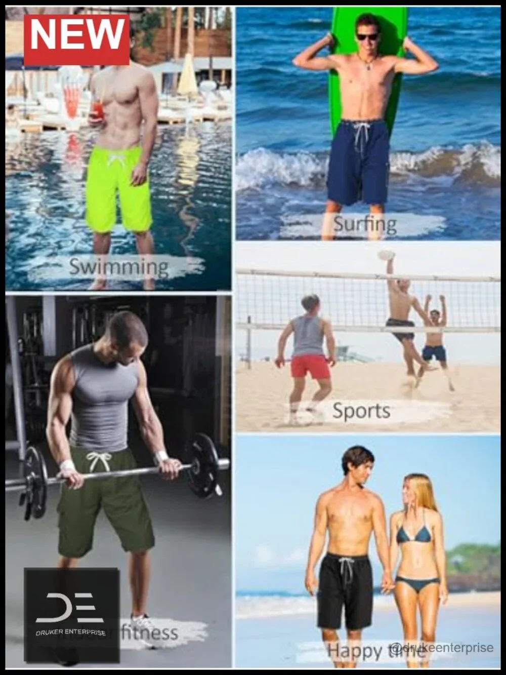 Quick Dry Swim Trunks with Mesh Liner 11 Inseam